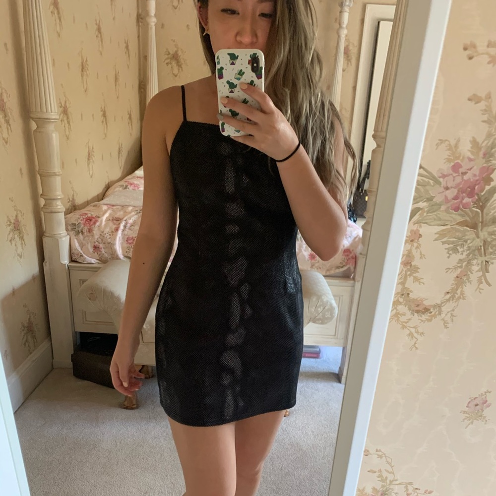UO Black SnakeSkin Bodycon Dress